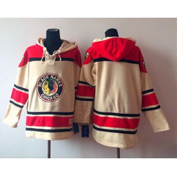 Old Time Hockey Chicago Blackhawks Blank Cream Hoodie