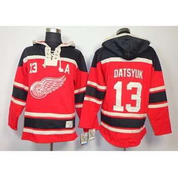 Old Time Hockey Detroit Red Wings #13 Pavel Datsyuk Red Hoodie