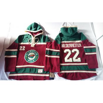 Old Time Hockey Minnesota Wild #22 Nino Niederreiter Red Hoodie