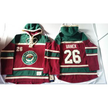 Old Time Hockey Minnesota Wild #26 Thomas Vanek Red Hoodie