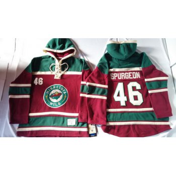 Old Time Hockey Minnesota Wild #46 Jared Spurgeon Red Hoodie