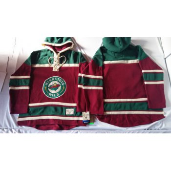 Old Time Hockey Minnesota Wild Blank Red Hoodie