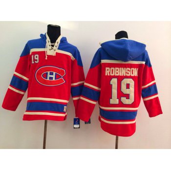 Old Time Hockey Montreal Canadiens #19 Larry Robinson Red Hoodie