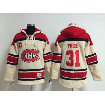 Old Time Hockey Montreal Canadiens #31 Carey Price Cream Hoodie