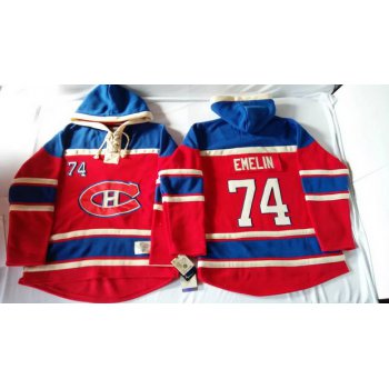 Old Time Hockey Montreal Canadiens #74 Alexei Emelin Red Hoodie