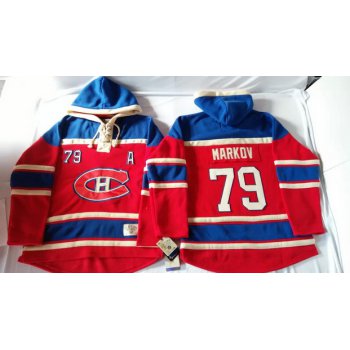 Old Time Hockey Montreal Canadiens #79 Andrei Markov Red Hoodie