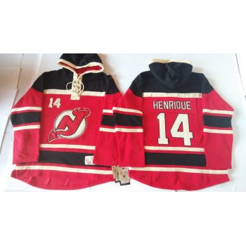 Old Time Hockey New Jersey Devils #14 Adam Henrique Red With Black Hoodie