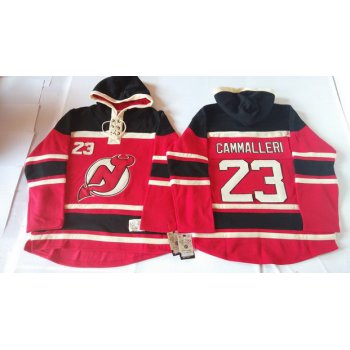 Old Time Hockey New Jersey Devils #23 Michael Cammalleri Red With Black Hoodie