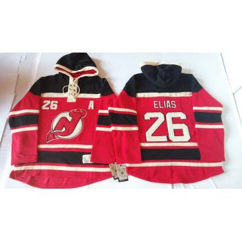 Old Time Hockey New Jersey Devils #26 Patrik Elias Red With Black Hoodie