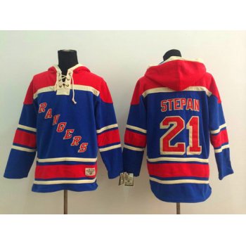 Old Time Hockey New York Rangers #21 Derek Stepan Light Blue Hoodie