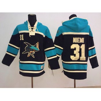 Old Time Hockey San Jose Sharks #31 Antti Niemi Black Hoodie