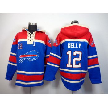 Buffalo Bills #12 Jim Kelly 2014 Light Blue Hoodie