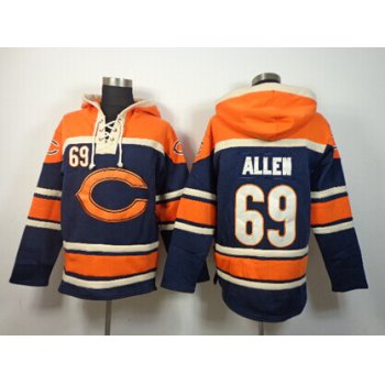 Chicago Bears #69 Jared Allen 2014 Blue Hoodie