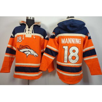 Denver Broncos #18 Peyton Manning 2014 Orange Hoodie