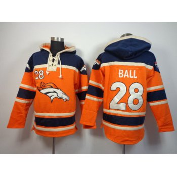 Denver Broncos #28 Montee Ball 2014 Orange Hoodie