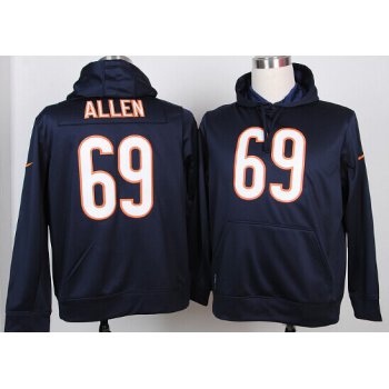 Nike Chicago Bears #69 Jared Allen Navy Blue Hoodie