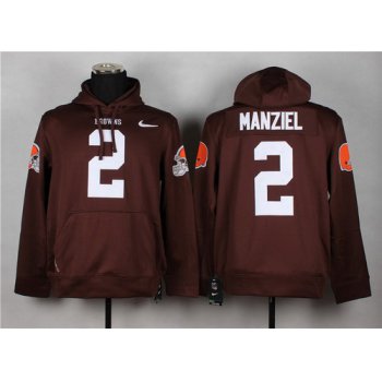 Nike Cleveland Browns #2 Johnny Manziel Brown Hoodie