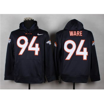 Nike Denver Broncos #94 DeMarcus Ware Navy Blue Hoodie