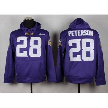 Nike Minnesota Vikings #28 Adrian Peterson Purple Hoodie