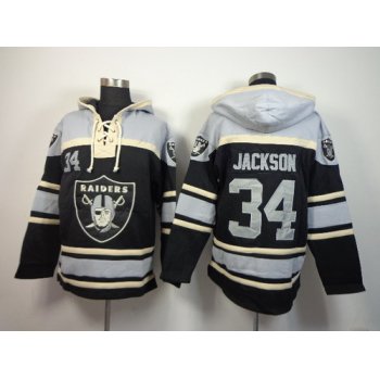 Oakland Raiders #34 Bo Jackson 2014 Black Hoodie