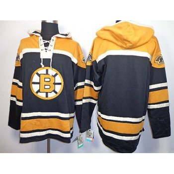 Old Time Hockey Boston Bruins Blank Black Hoodie