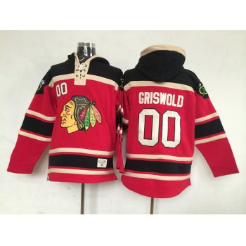 Old Time Hockey Chicago Blackhawks #00 Clark Griswold Red Hoodie