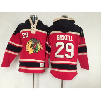 Old Time Hockey Chicago Blackhawks #29 Bryan Bickell Red Hoodie