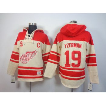 Old Time Hockey Detroit Red Wings #19 Steve Yzerman Cream Hoodie