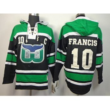 Old Time Hockey Hartford Whalers #10 Ron Francis Black Hoodie