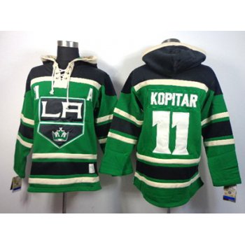 Old Time Hockey Los Angeles Kings #11 Anze Kopitar Green Hoodie