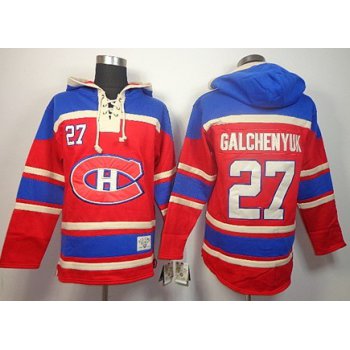 Old Time Hockey Montreal Canadiens #27 Alex Galchenyuk Red Hoodie