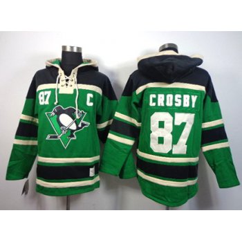 Old Time Hockey Pittsburgh Penguins #87 Sidney Crosby Green Hoodie