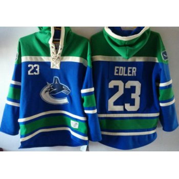 Old Time Hockey Vancouver Canucks #23 Alexander Edler Blue Hoodie