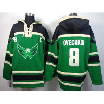 Old Time Hockey Washington Capitals #8 Alex Ovechkin Green Hoodie