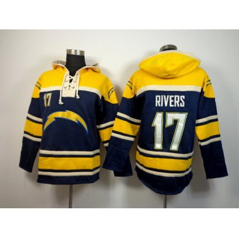 San Diego Chargers #17 Philip Rivers 2014 Navy Blue Hoodie