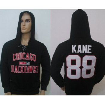 CCM Chicago Blackhawks #88 Patrick Kane Black Hoodie