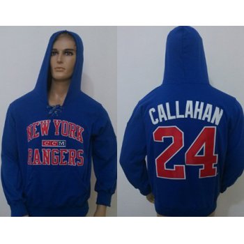 CCM New York Rangers #24 Ryan Callahan Light Blue Hoodie