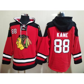 Men's Chicago Blackhawks #88 Patrick Kane NEW Red Stitched Hoodie