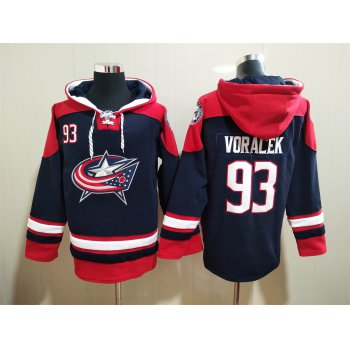 Men's Columbus Blue Jackets #93 Jakub Voracek Navy Blue Team Color 2014 Hoodie