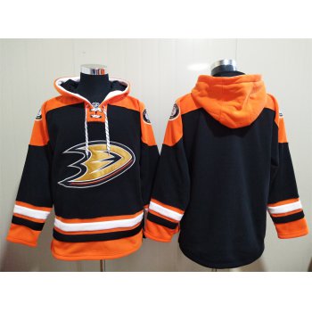 Men's Hockey Anaheim Ducks Black Blank Hoodie