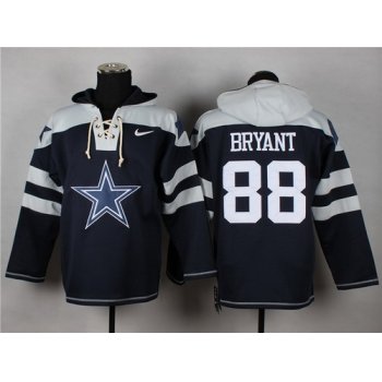 Nike Dallas Cowboys #88 Dez Bryant 2014 Blue Hoodie