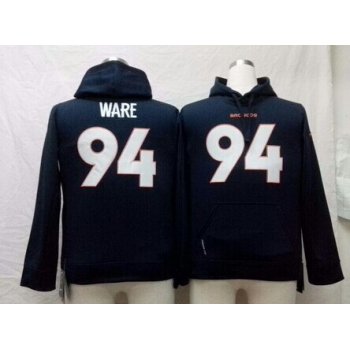 Nike Denver Broncos #94 DeMarcus Ware Navy Blue Kids Hoodie