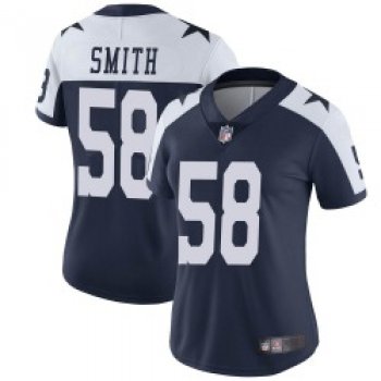 Women's Dallas Cowboys #58 Aldon Smith Limited Navy Alternate Vapor Untouchable Jersey