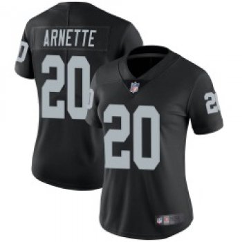 Women's Las Vegas Raiders #20 Damon Arnette Limited Black Team Color Vapor Untouchable Jersey