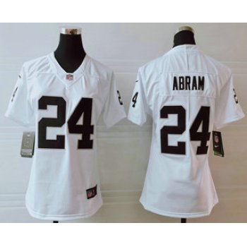 Women's Las Vegas Raiders #24 Johnathan Abram White 2017 Vapor Untouchable Stitched NFL Nike Limited Jersey