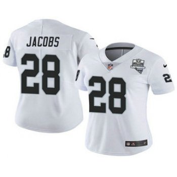 Women's Las Vegas Raiders White #28 Josh Jacobs 2020 Inaugural Season Vapor Untouchable Limited Stitched Jersey