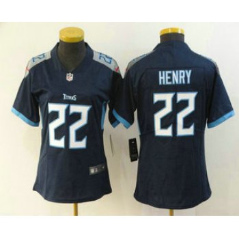 Women's Tennessee Titans #22 Derrick Henry Nike Navy Blue New 2018 Vapor Untouchable Limited Jersey