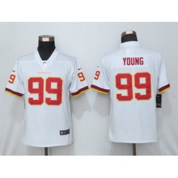 Women's Washington Redskins #99 Chase Young White NEW 2020 Vapor Untouchable Stitched NFL Nike Limited Jersey