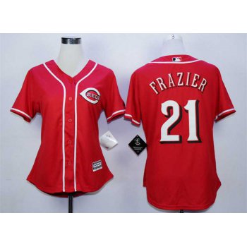 Cincinnati Reds #21 Todd Frazier Red Women New Cool Base Jersey