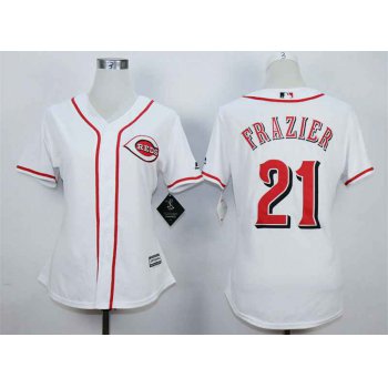 Cincinnati Reds #21 Todd Frazier White New Cool Base Women Jersey